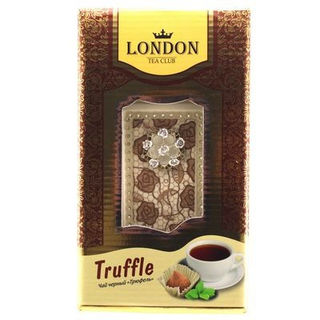 Чай черный листовой Лондон Трюффель в заварочном фарфоровом чайнике 100г